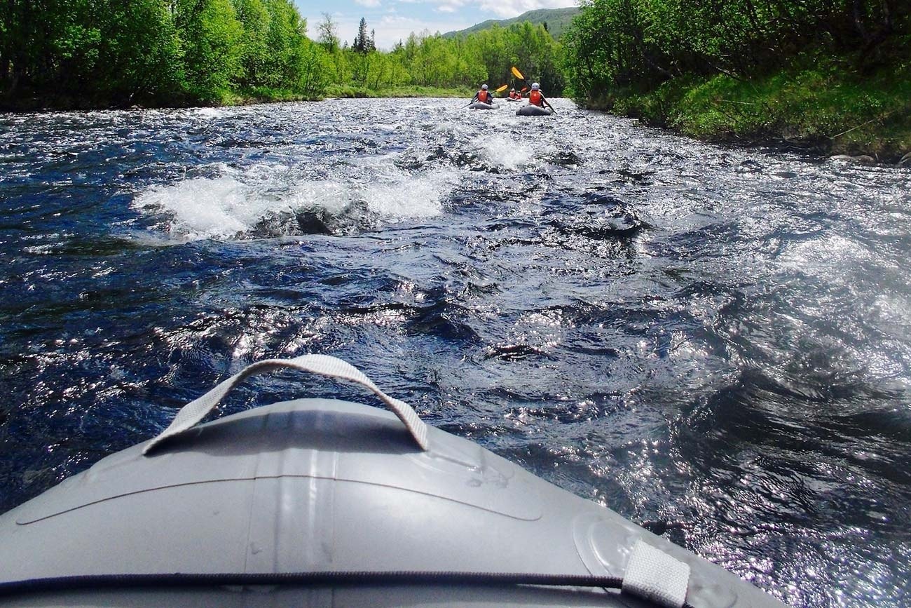 Pack-rafting med barn i Raudøla - 2,5 t